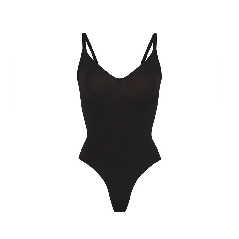 SKIMS Seamless Sculpt Thong Bodysuit Black Size Large NWOT - Picture 2 of 10